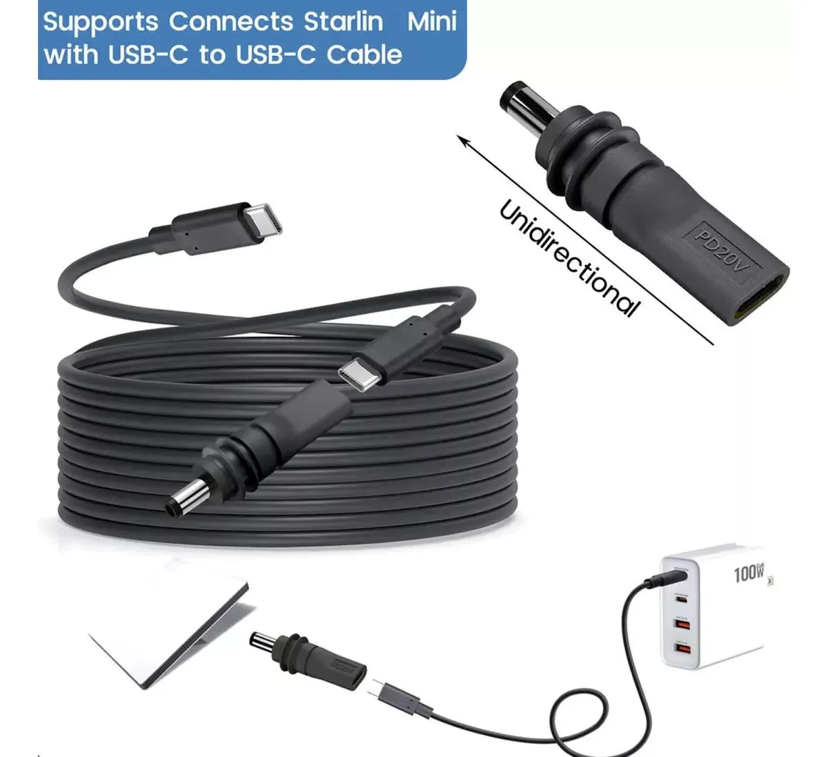 Adaptador Para Cabo Usbc Starlink Mini Usbc Dc